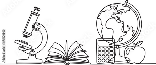 Continuous Line Drawing Education and School Supplies