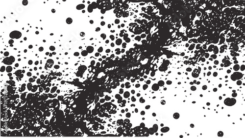 Wallpaper Mural Black ink splatters and organic shapes abstract Torontodigital.ca