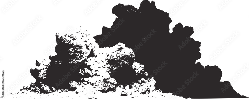 Obraz premium Dense Monochrome Granular Texture Abstract Shape