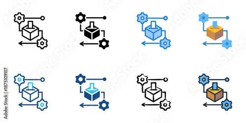 Electoral Process icons set multiple style collection. Editable stroke 
