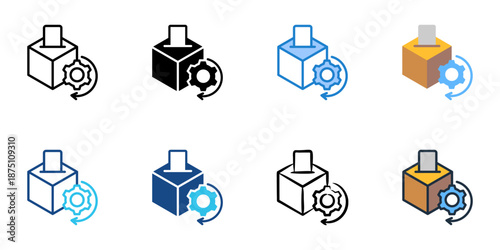 Electoral Reform icons set multiple style collection. Editable stroke 
