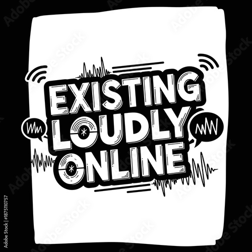 Existing Loudly Online podcast logo with sound waves and vinyl records.