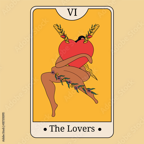 The Lovers Tarot Card  Heart and Flower Symbolism