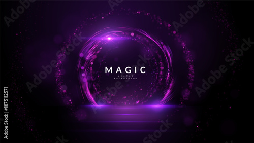 Rich, luxurious background of vibrant purple bokeh lights for mystery, royalty, and premium quality. Perfect for high-end product launches, beauty brand visuals, exclusive event invitations