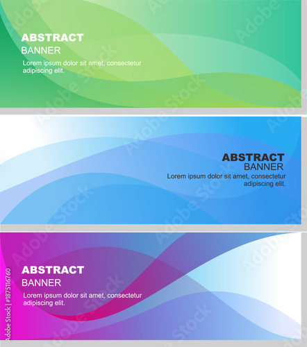 Colorful geometric background, 3D modern wave curve abstract presentation background, 3d Vector illustration, green background, blue background,