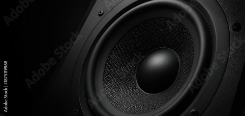 The Speaker Closeup Highlighting Textured Cone and Smooth Matte Black Enclosure