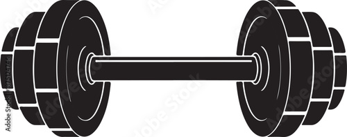 Black dumbbell with textured weight plates weightlifting fitness