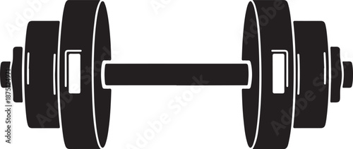 Black of a dumbbell weight fitness