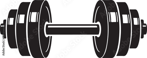 Dumbbell with Weights on Either Side fitness exercise