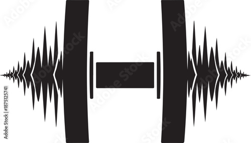Sound wave dumbbell audio music
