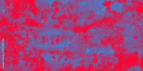 Urban grunge texture with neon punk aesthetic vector background. Halftone overlay features distressed paint effects, abstract patterns, and street art elements for bold graphic designs.