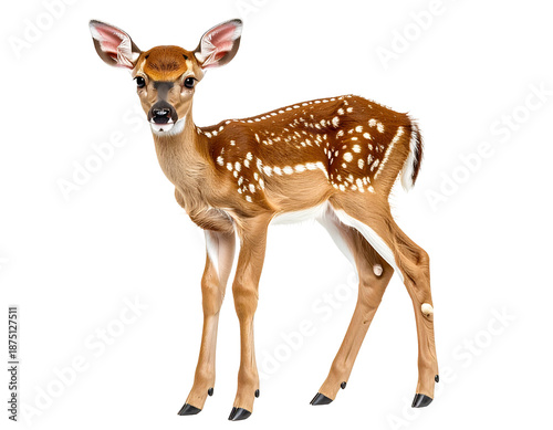 Graceful Baby Deer in Delicate Posture
