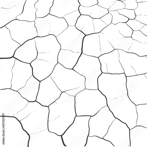 Minimalist black and cracked surface texture pattern cracks
