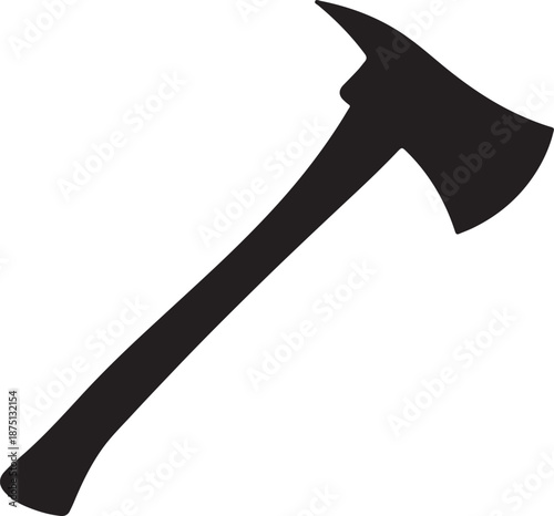 Fire Axe Silhouette Icon Vector