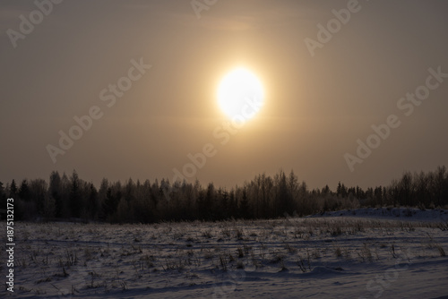 Golden Winter Sunset