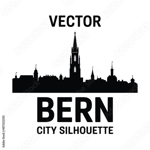 vector bern city silhouette graphic design element