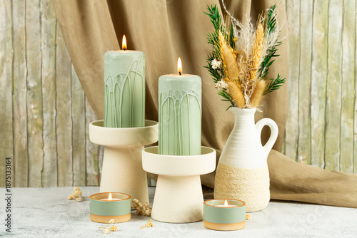 Green candles