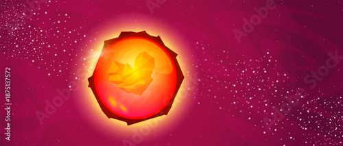 Fantasy alien planet in outer space