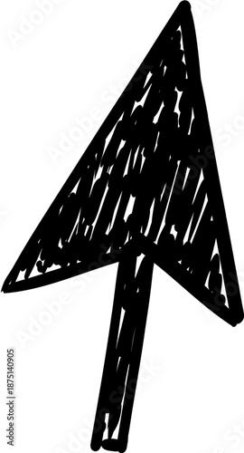 Hand pointer, mouse pointer, arrow hand drown doodle sketch click here action