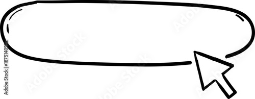 Hand pointer, mouse pointer, arrow hand drown doodle sketch click here action