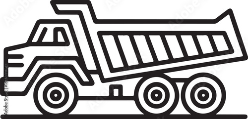 Dump Truck Construction Vehicle Icon