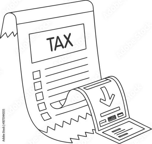 Tax Paperwork: An illustration of a crumpled tax receipt, symbolizing the complexity of financial obligations.