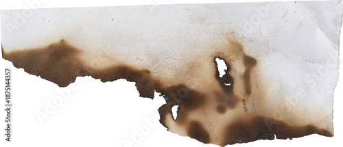 Fotografia Burnt paper edge: A close-up shot of a burnt paper edge