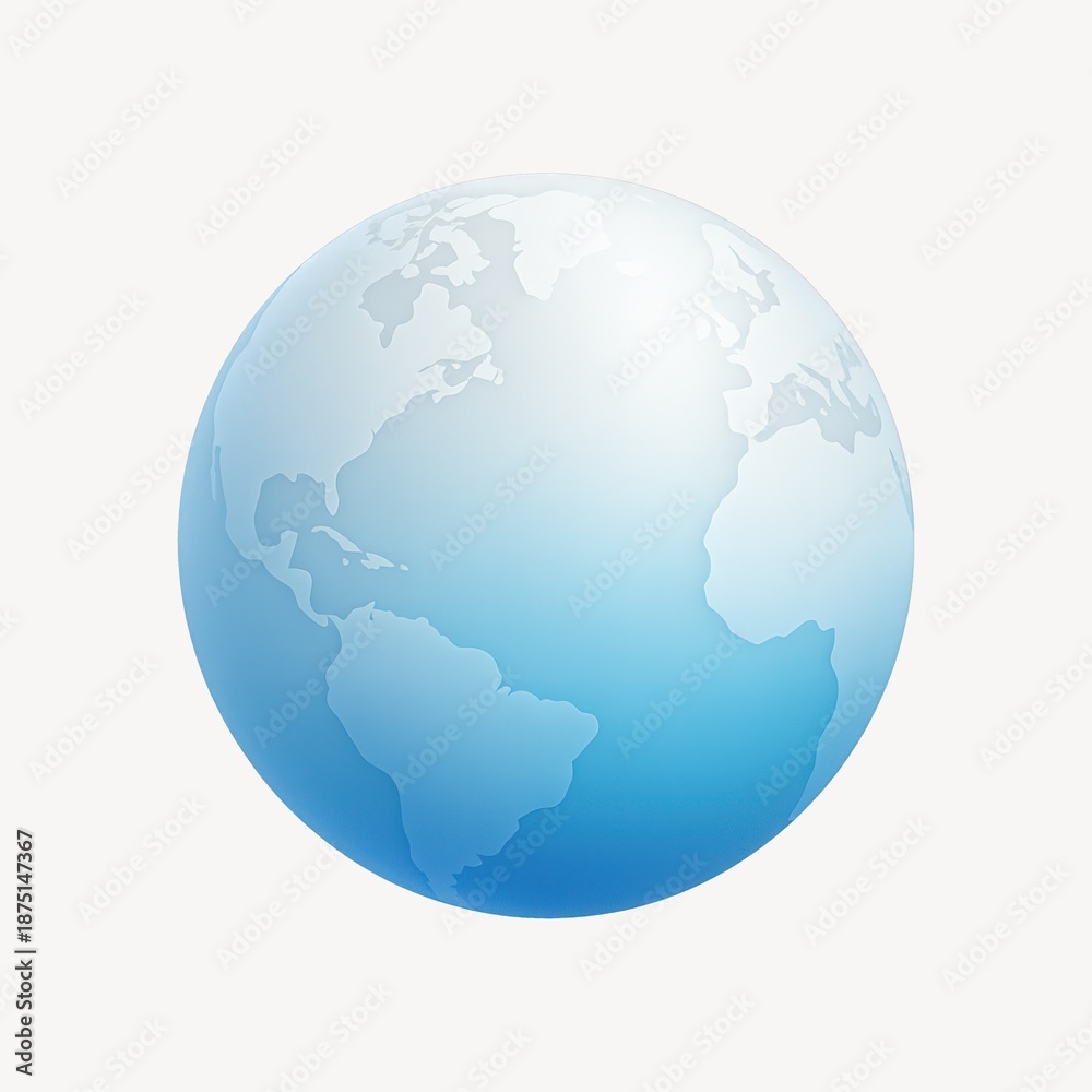 Fototapeta premium Transparent globe illustration design.