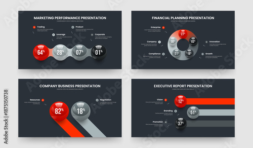 Corporate Campaign 4 5 2 3 Step Diagram Frame Layout Bundle. Medical Development Four Five Two Three Element Chart Slide Template Vector Illustration Collection.