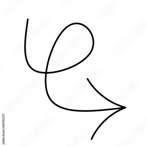 curve arrow icon on white background