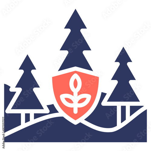 Forest Preservation glyph color icon