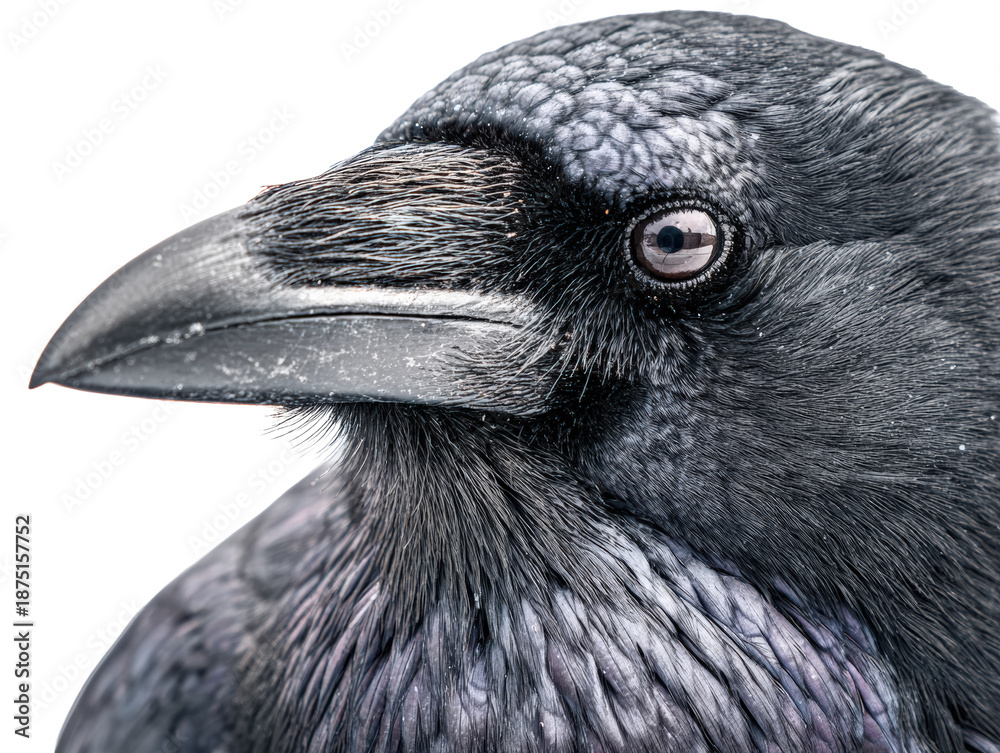 Obraz premium Close-up Portrait of a Black Raven