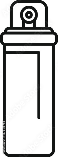 Aerosol spray bottle outline icon representing deodorant, air freshener, or hairspray product