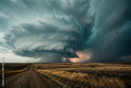 Dramatic Dark Storm Clouds with Thunder