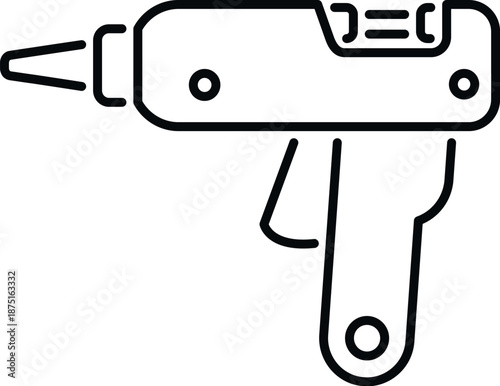 Glue gun representing a common tool used for diy projects, crafting, and quick repairs