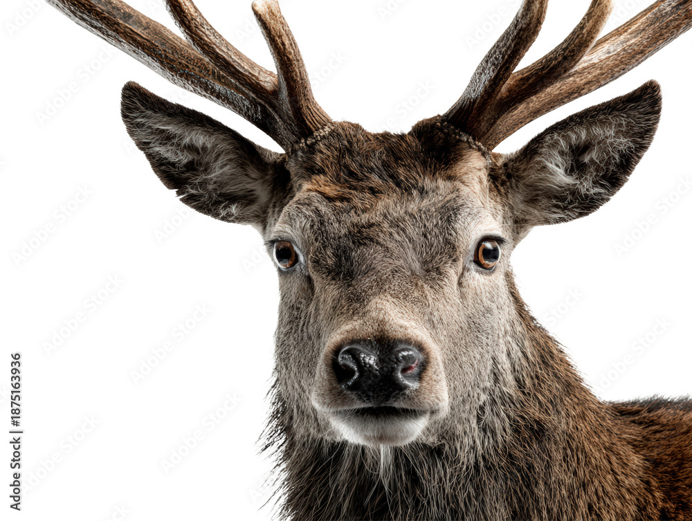 Obraz premium Stunning Portrait of a Majestic Stag 