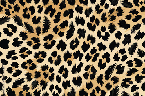 Abstract african leopard pattern print featuring animal fur and skin texture
