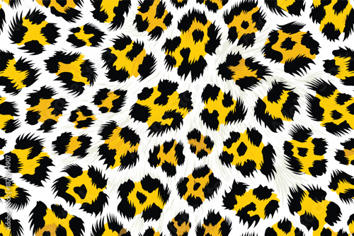 Vibrant leopard pattern on abstract african fur skin print animal background
