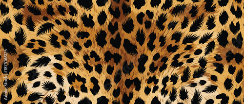 An abstract leopard pattern featuring african animal fur and skin print in a vibrant display of texture and design