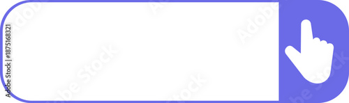 Click here register now icon, frame. Blank Button with pointer clicking. Action button click here