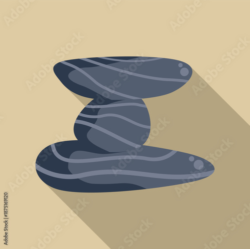 Stacked spa rocks creating a harmonious and peaceful concept