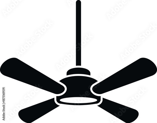 Ceiling fan generating airflow and providing ventilation and cooling comfort