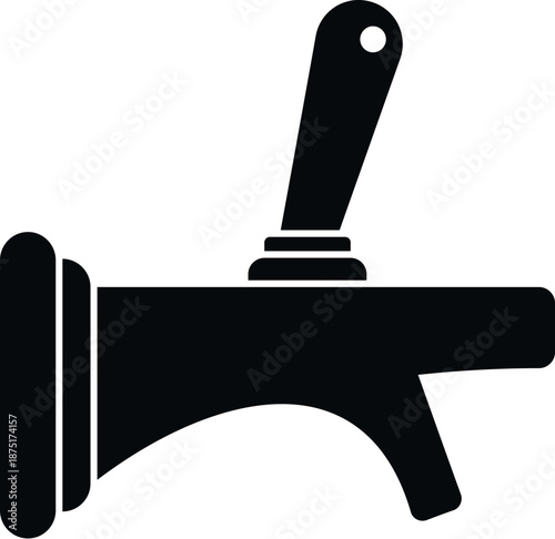 Beer tap dispenser silhouette for bar, pub, restaurant, or home brewing