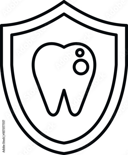 Tooth encapsulated in a shield representing dental protection and oral healthcare