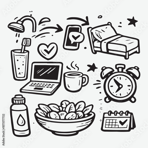 Morning Routine Healthy Lifestyle Habits.