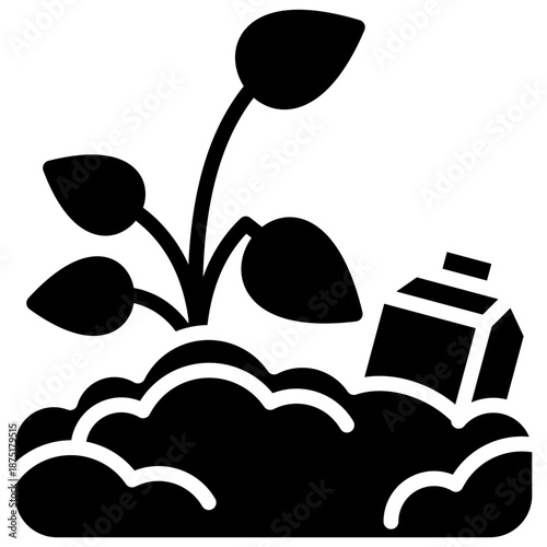 Land Degradation glyph icon
