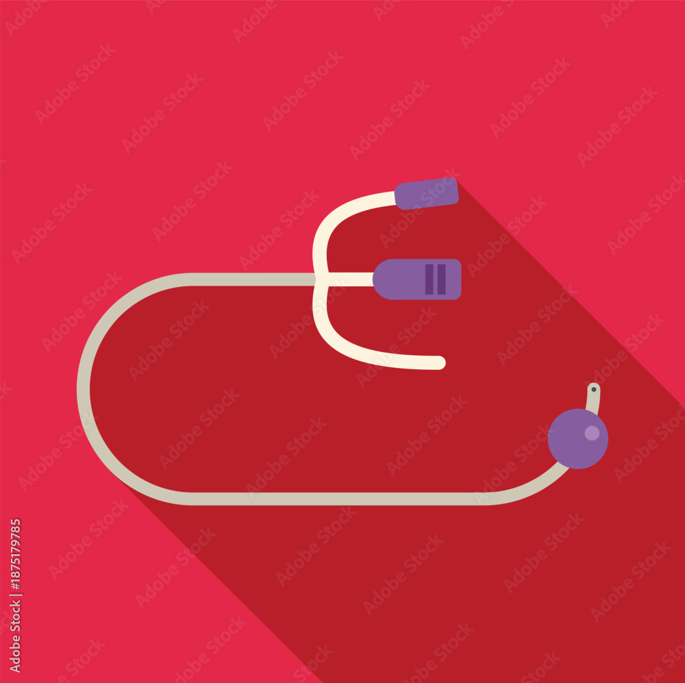 Obraz premium Stethoscope icon presenting hospital, doctor, heart, and medicine concepts