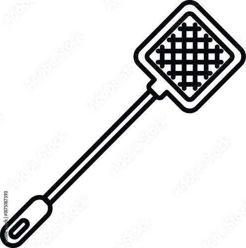 Fly swatter icon illustrating insect extermination and household pest management
