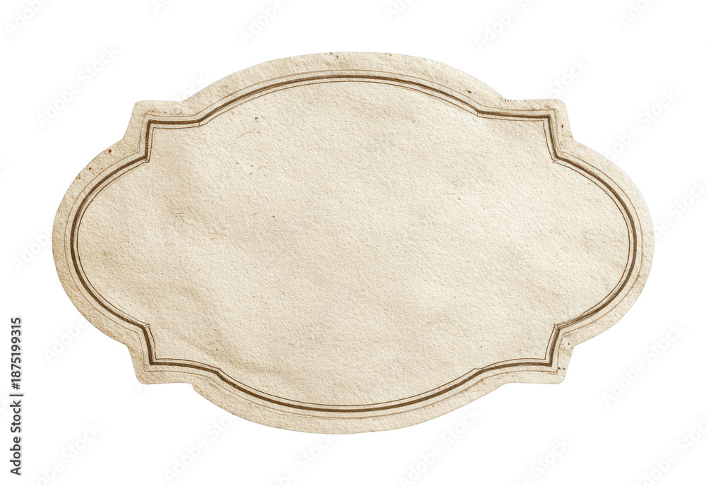 Naklejka premium PNG Vintage ornate blank label