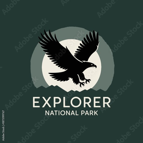 A majestic eagle soars against a full moon backdrop, representing the spirit of exploration and freedom in nature, calling to adventurers and wildlife enthusiasts alike.